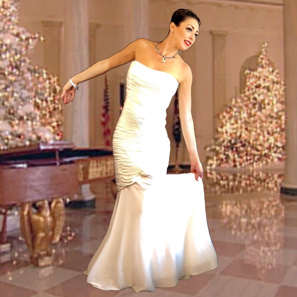 Alberto Makali White Formal Gown - Picture 8 of 8